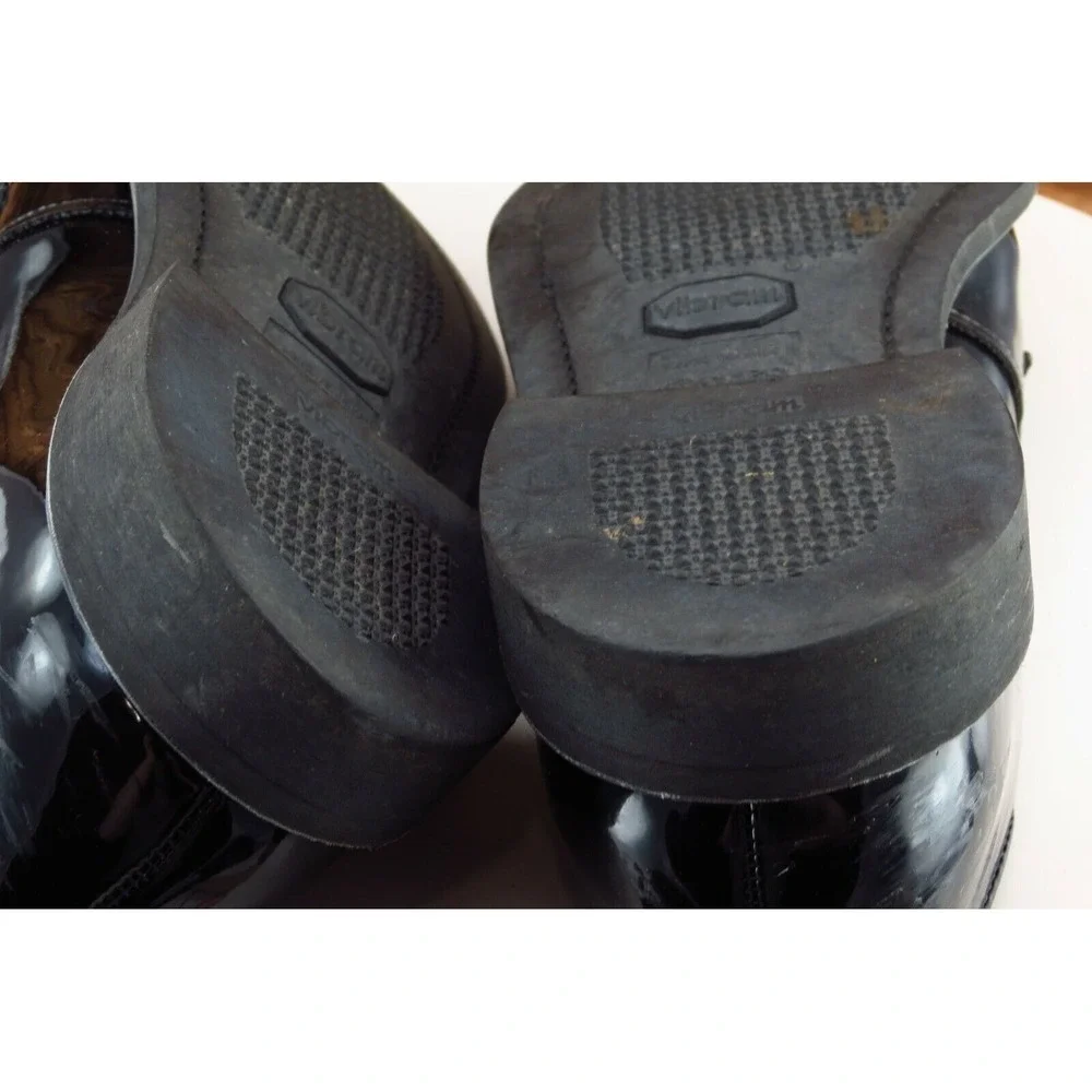 Bates Shoes Sz 11.5 M Almond Toe Black Derby Oxfords Synthetic Men‎